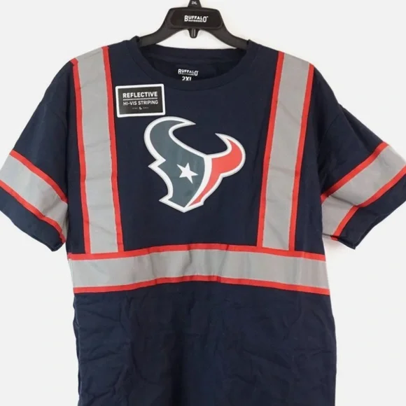 NWT [Buffalo Outdoors] x NFL Houston Texans Reflective Safety Workwear Shirt - Picture 2 of 9